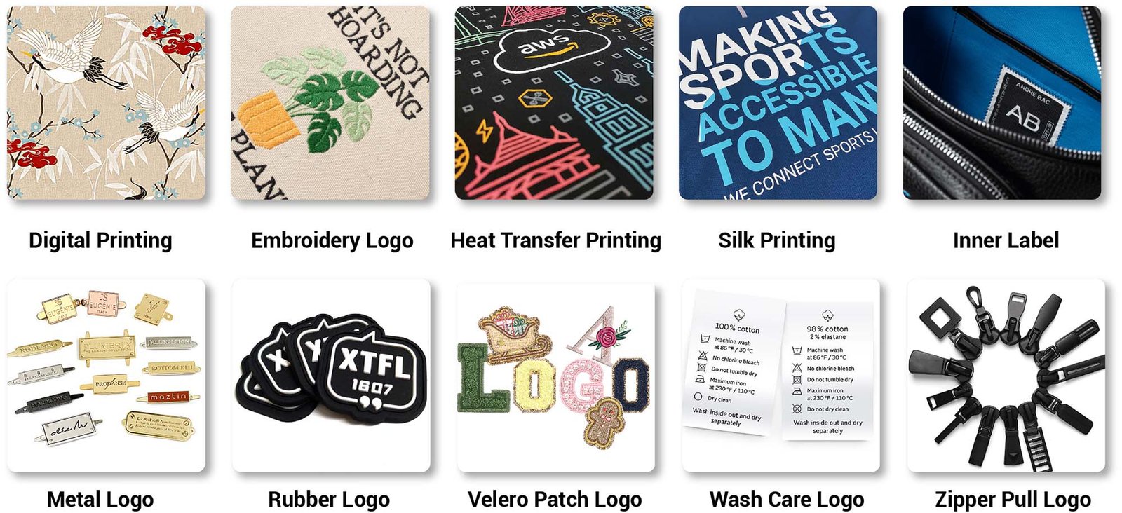 logo options for cosmetic bags