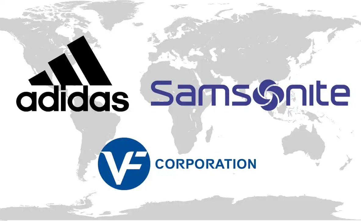 Top global bag brands: Adidas, Samsonite, VF Corporation