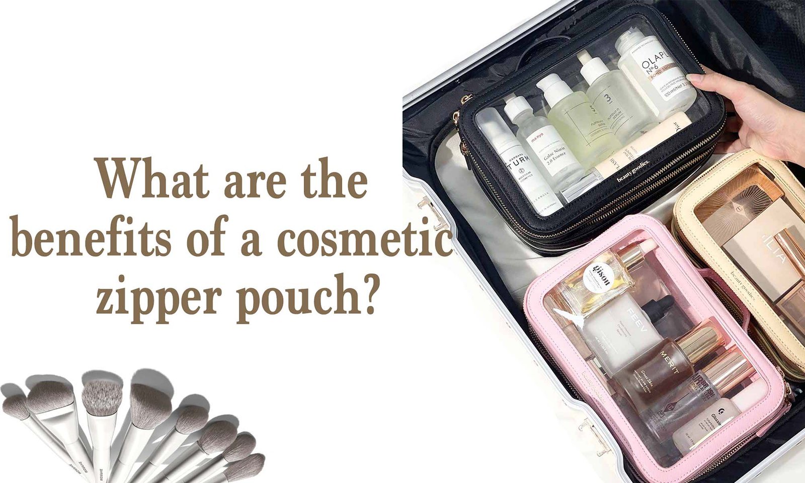 What are the benefits of a cosmetic zipper pouch?
