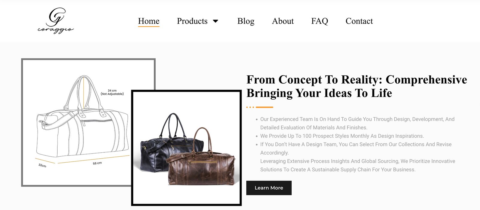 Skilled workers sewing bags