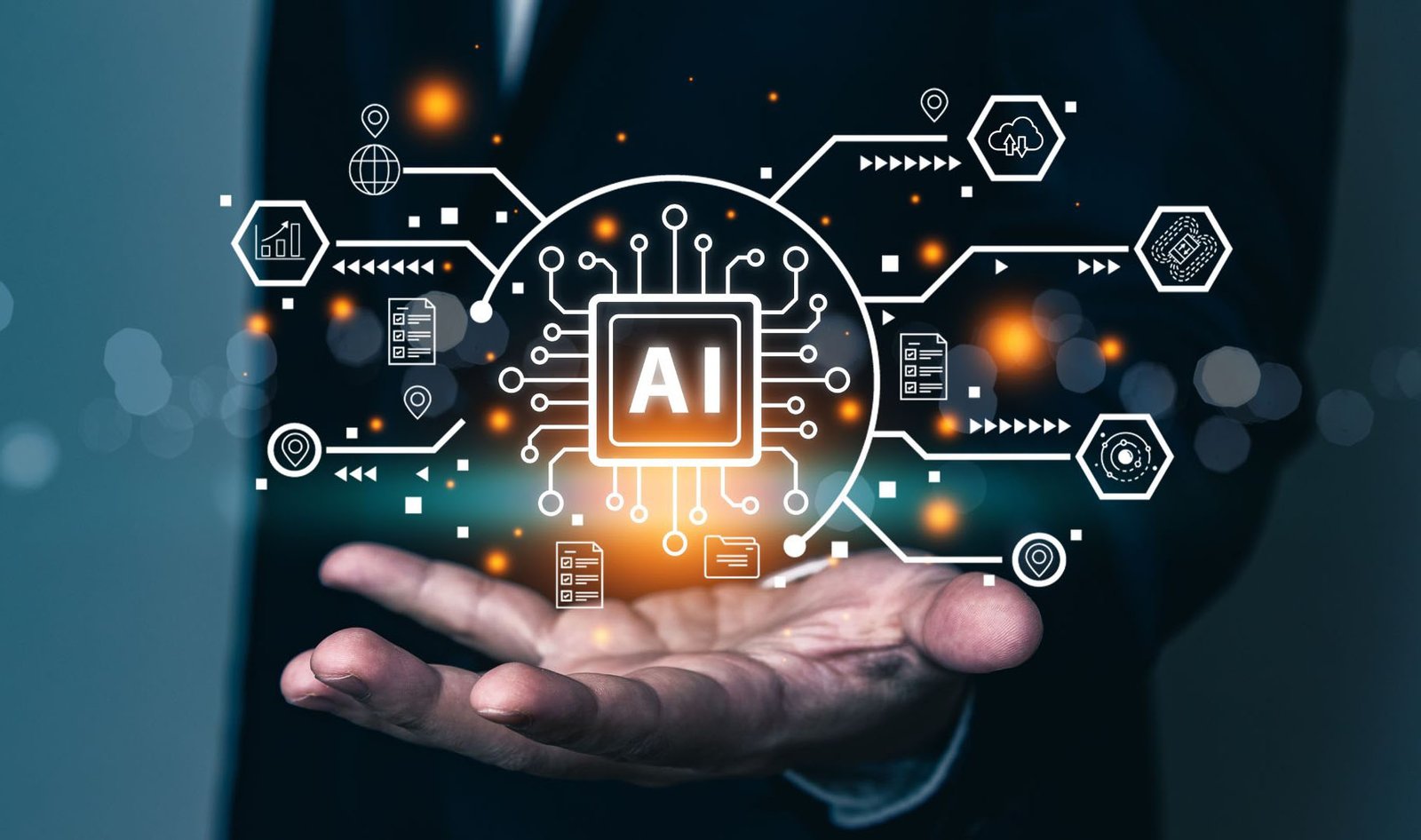 bag buyer using AI at trade show