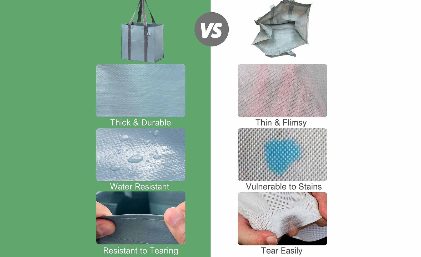 Reinforced stitching and water resistant surface