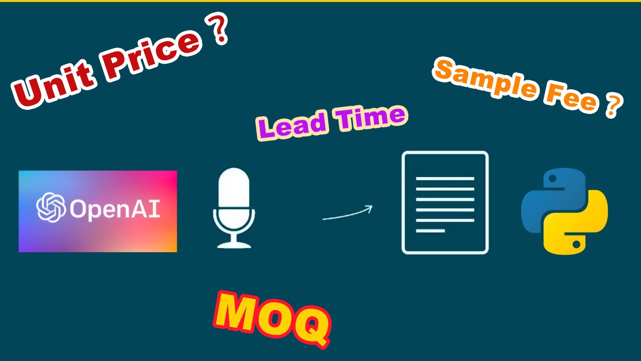 AI comparison table of bag suppliers