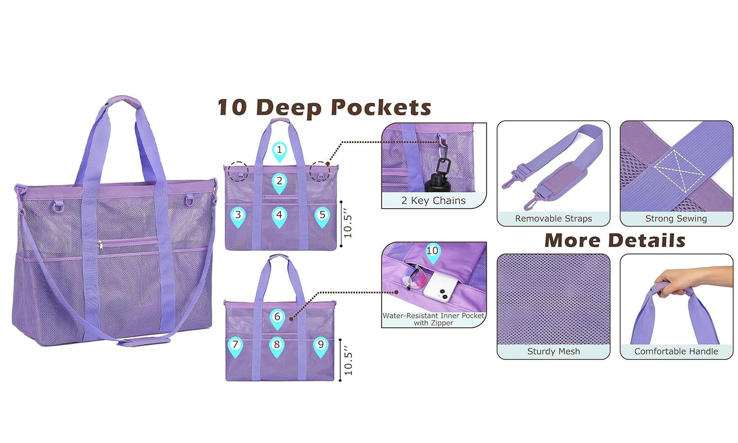 functional beach bag features