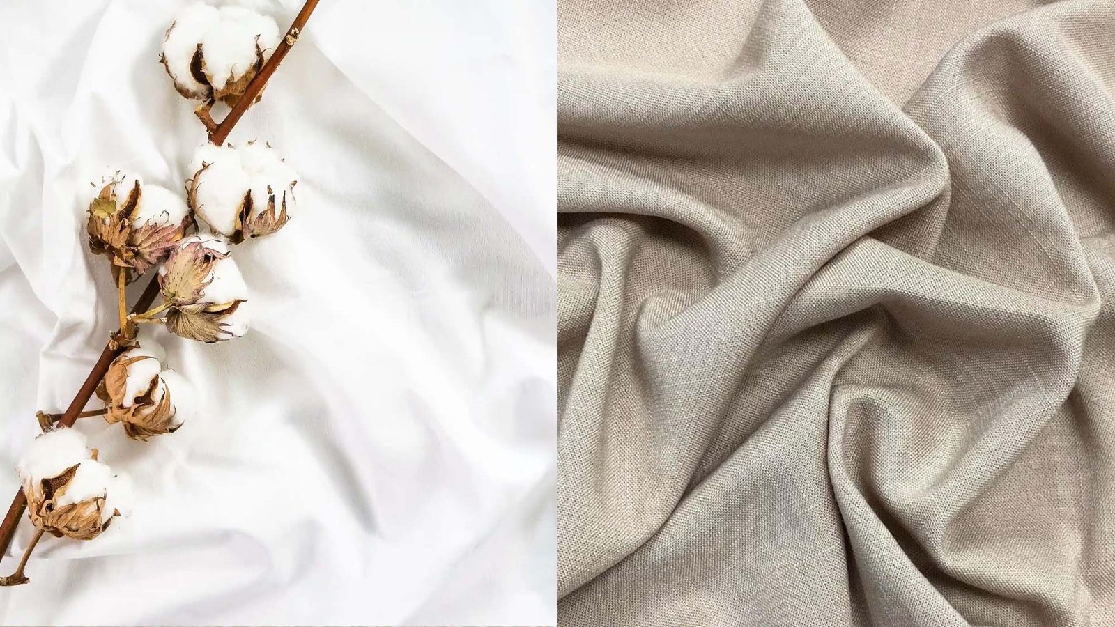 raw flax vs cotton fibers