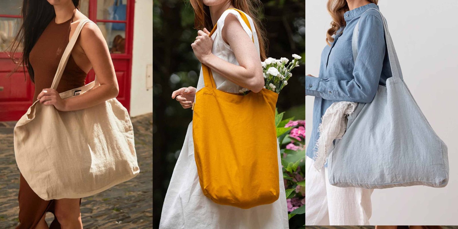 premium linen tote bags