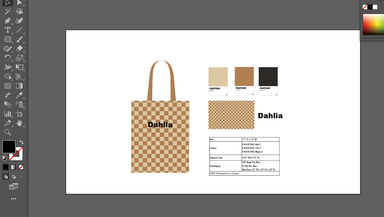 details to confirm for bag production