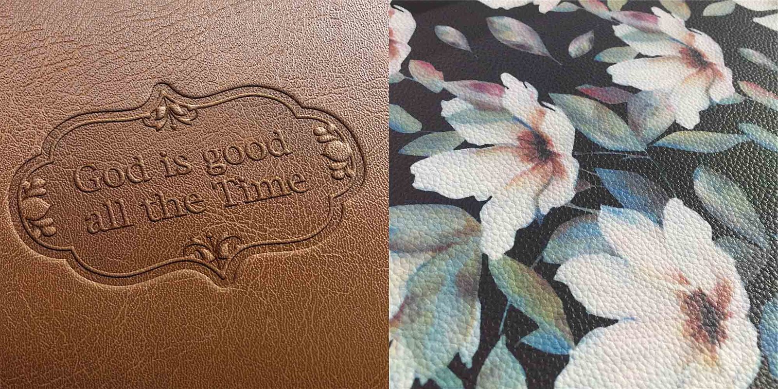 Embossed logo on leather vs printed logo on PU bag