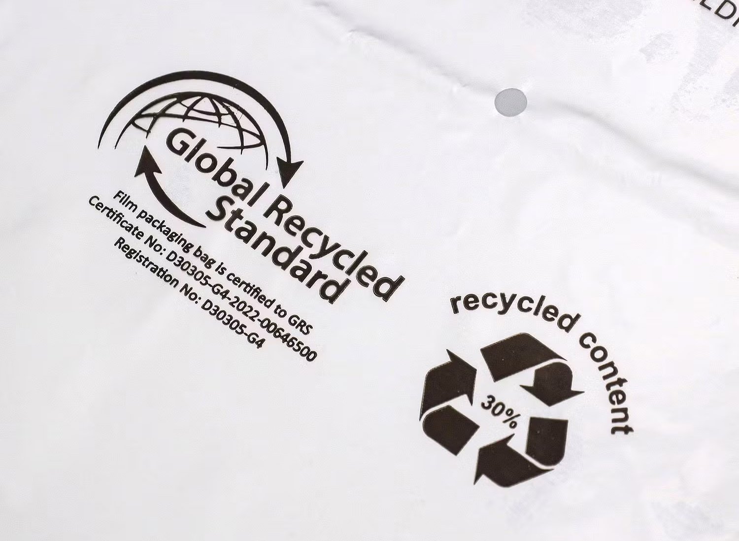 Recycled content requirement for GRS bags