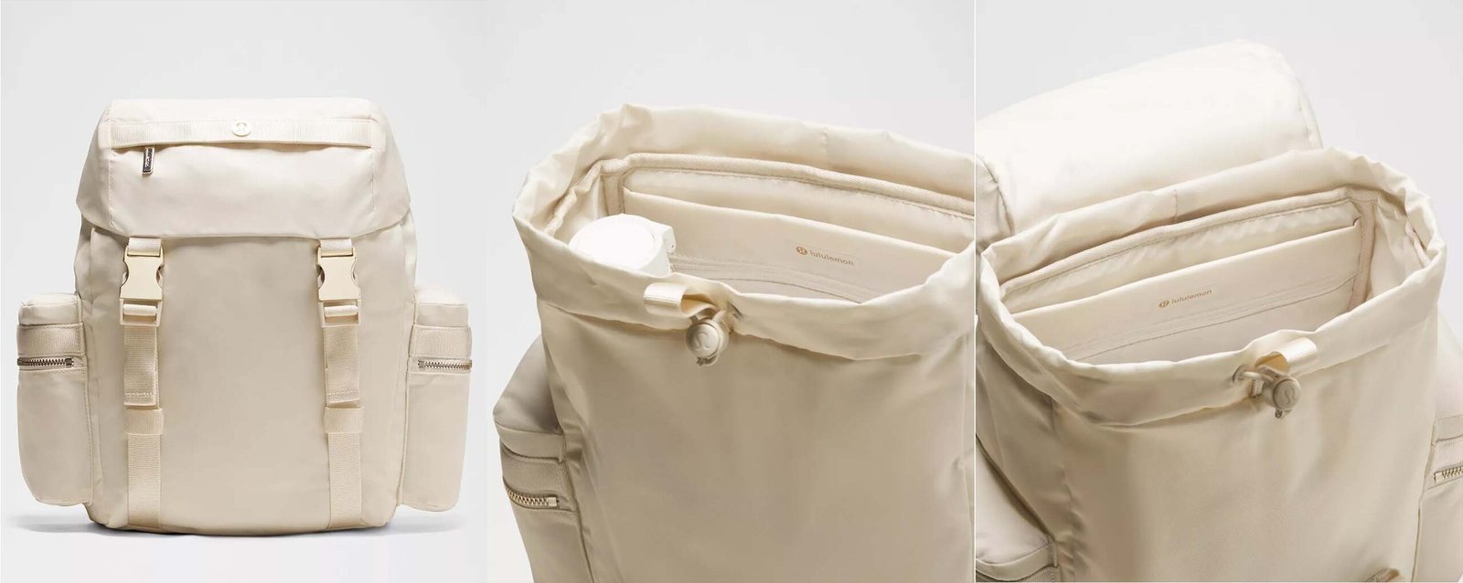 Multi functional backpack compartments open view