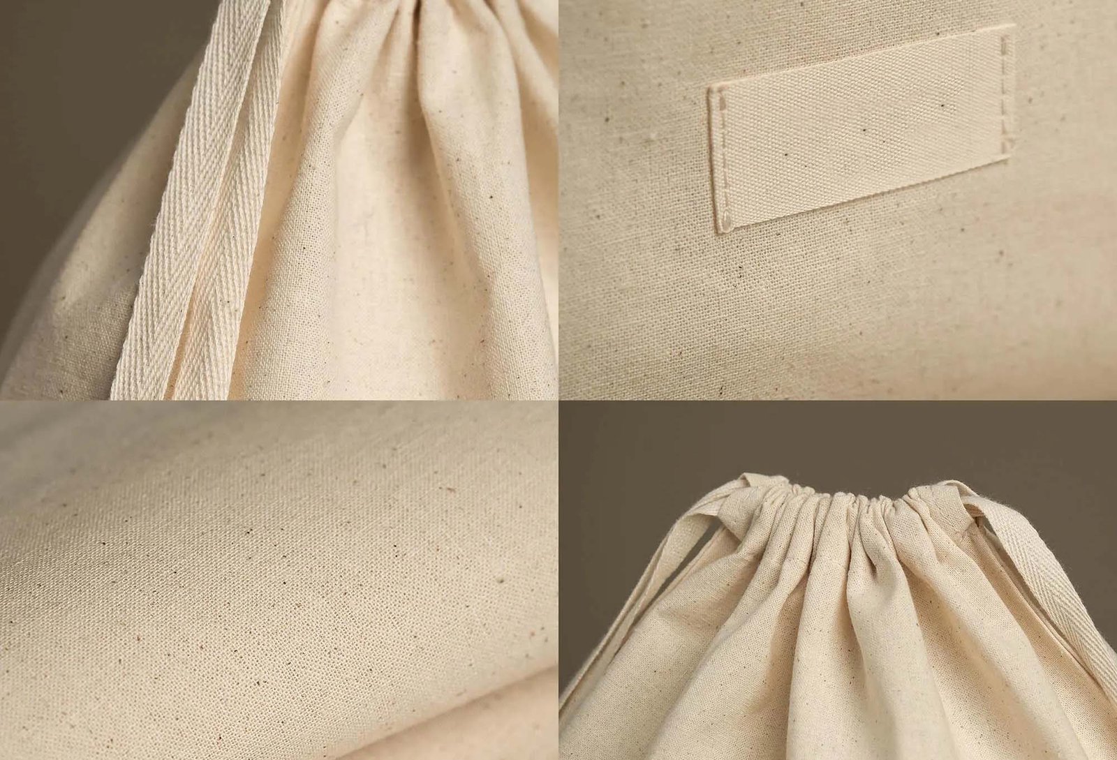 drawstring dust bag detail