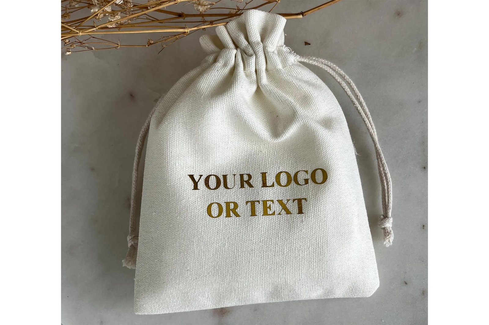 gold foil stamping on dust bag