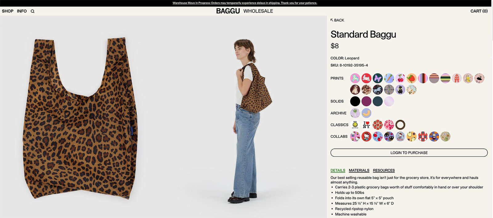 Are Baggu bags available for wholesale or bulk orders