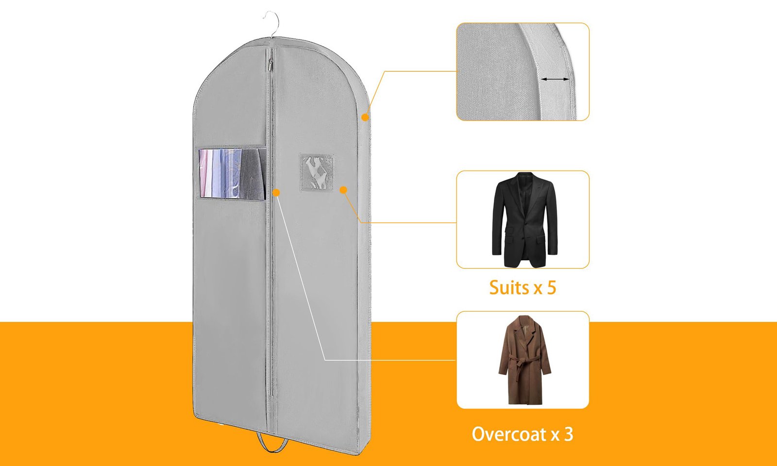 garment bag gusset width for bulk orders