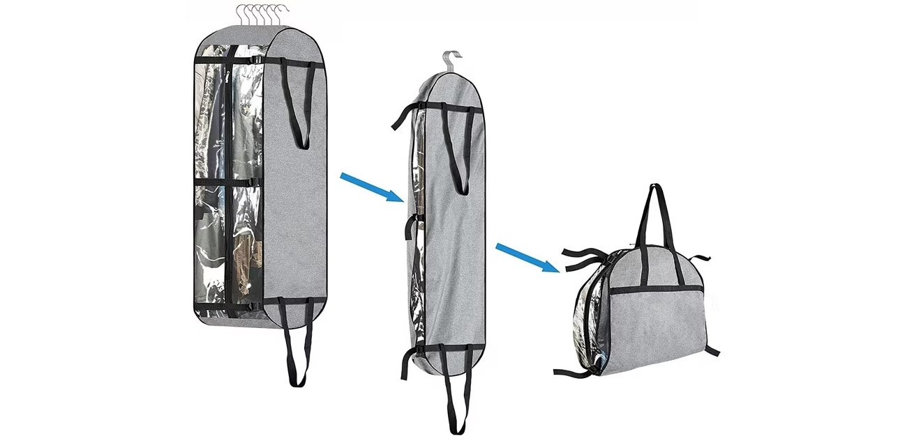 garment bag gusset capacity for shipping