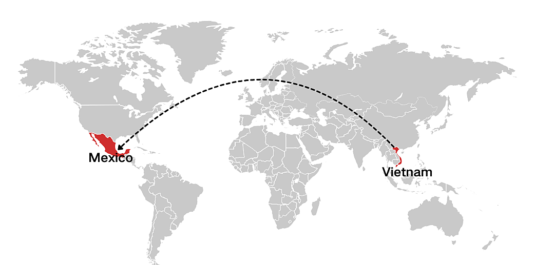 split bag orders between Mexico and Vietnam