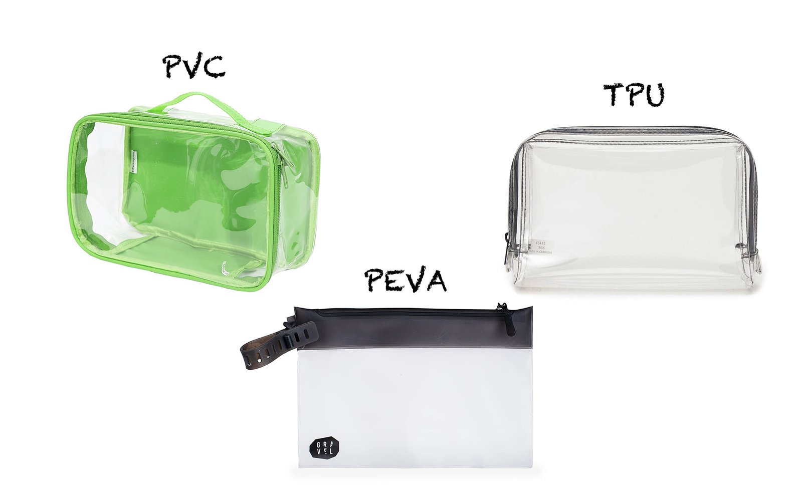 TSA-compliant clear bag materials