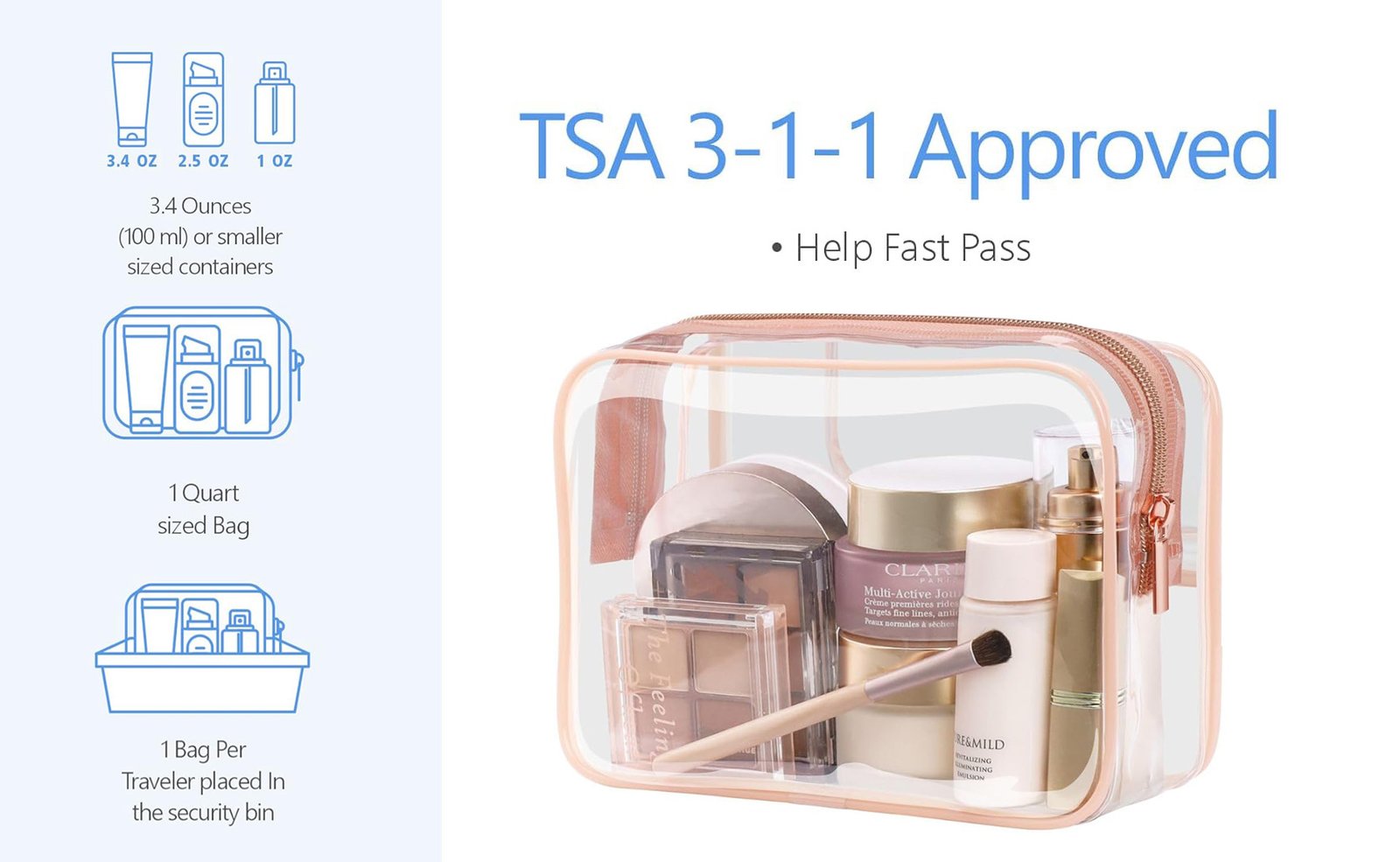 TSA quart bag dimensions for OEM brands