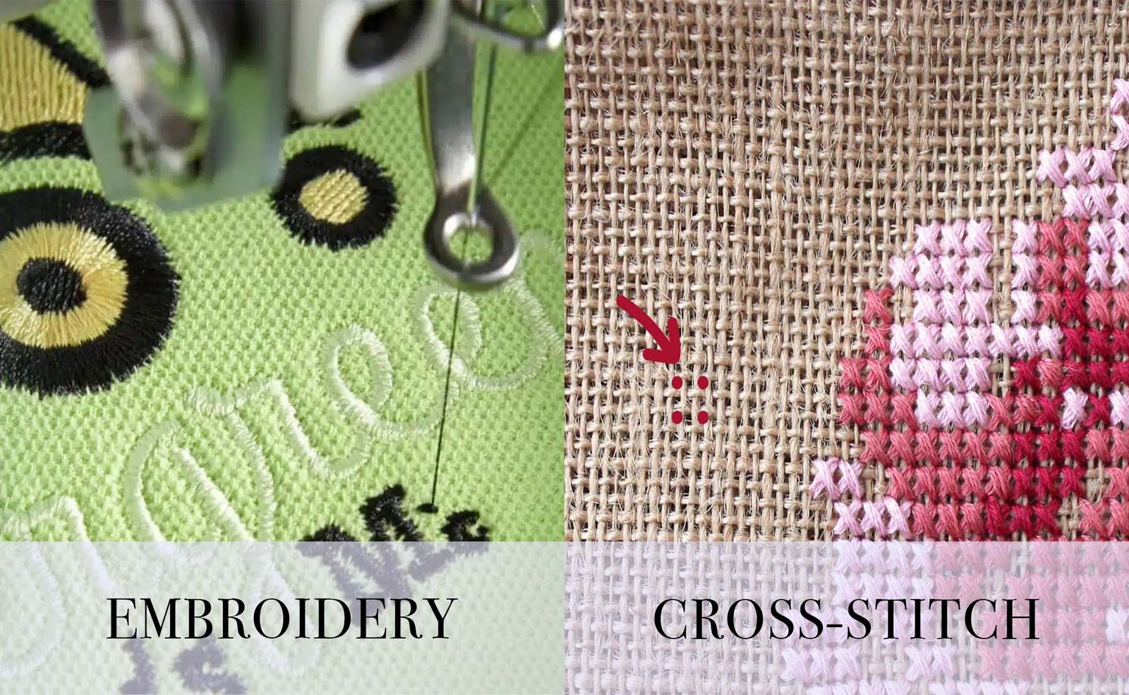 difference between embroidery cross stitch needlepoint bags
