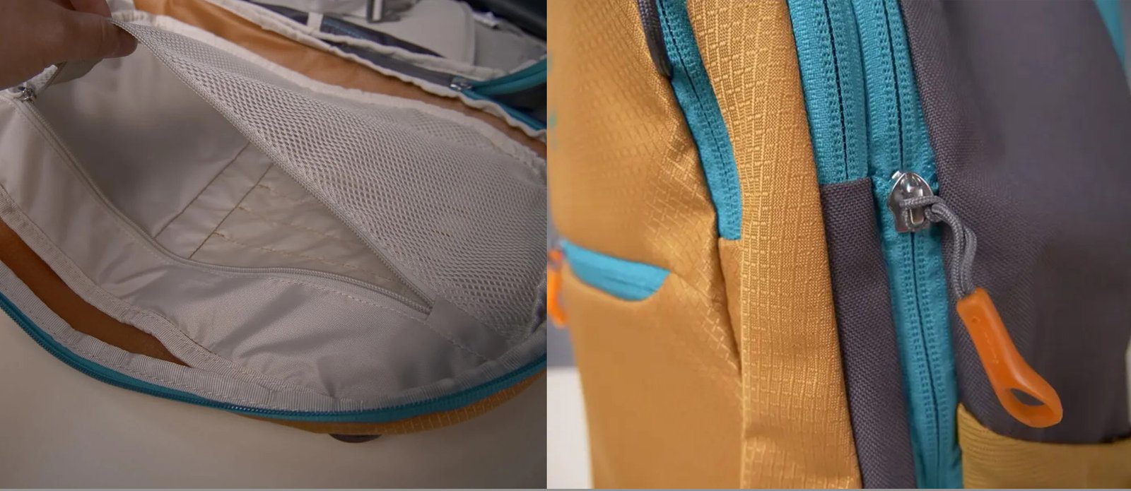 premium hiking backpack manufacturing details