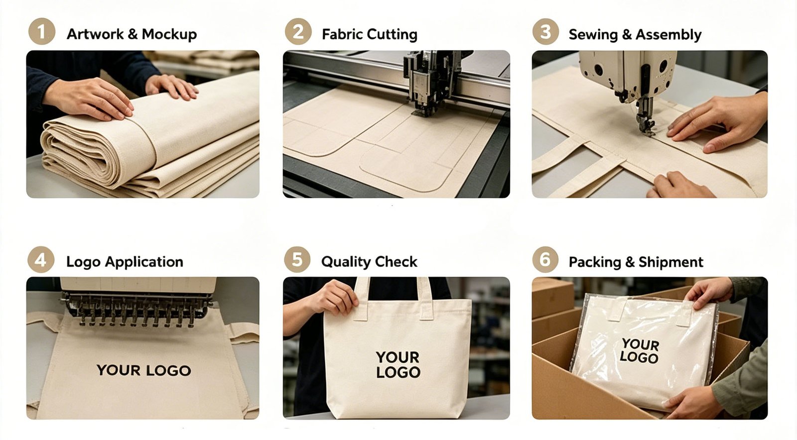 bulk tote bag inspection process
