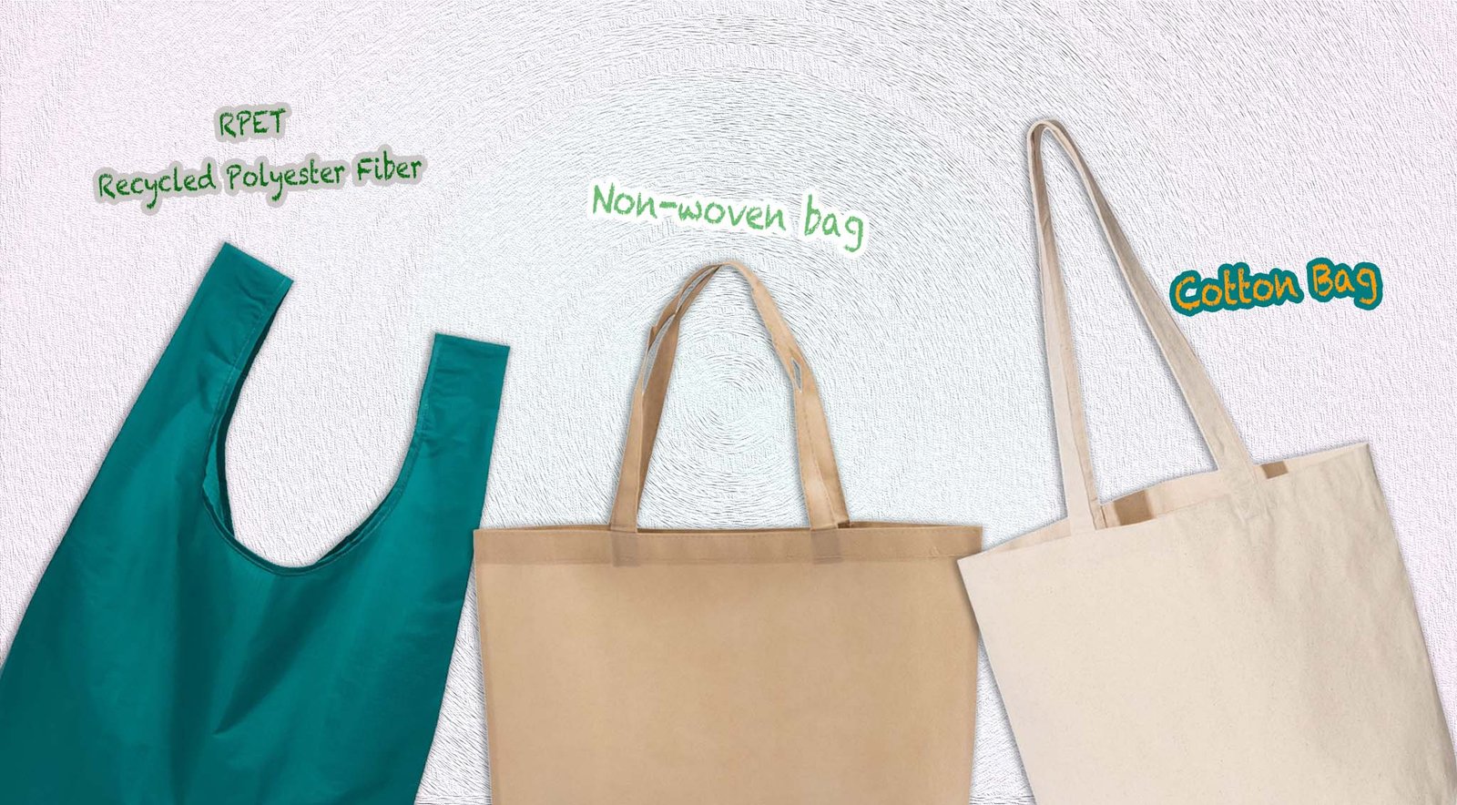 cotton canvas RPET non-woven tote bag materials