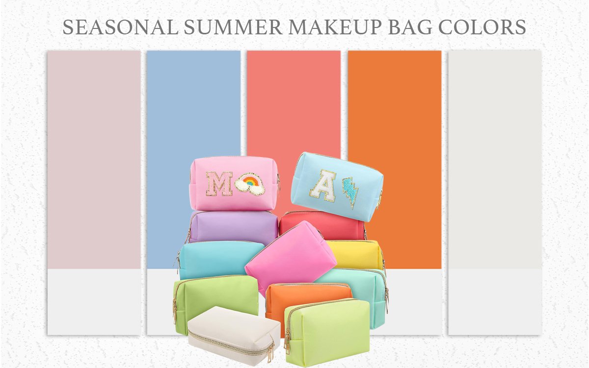 seasonal summer makeup bag colors