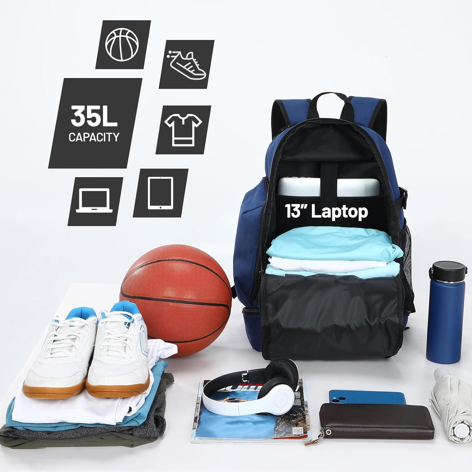 gym backpack with laptop sleeve