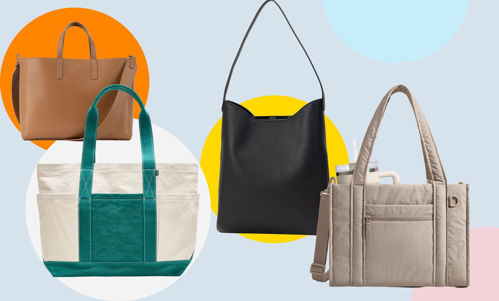 structured soft work tote