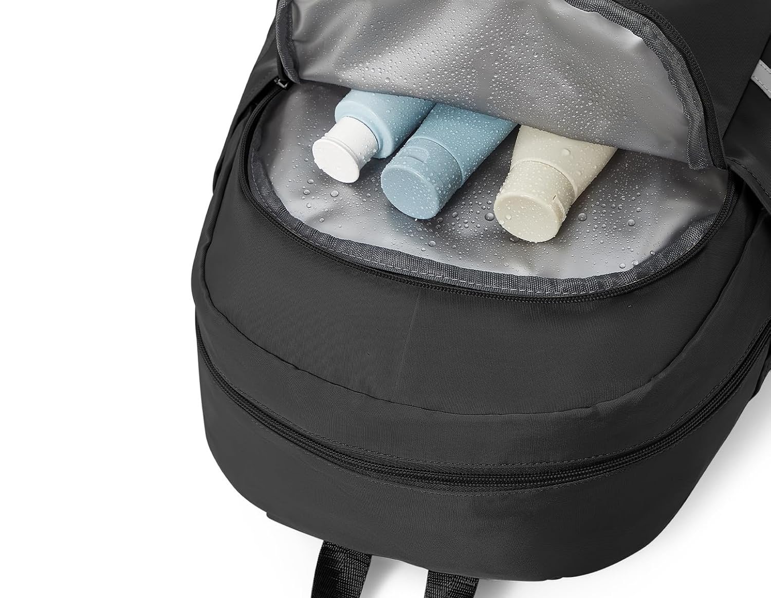 Waterproof wet pocket inside sports backpack