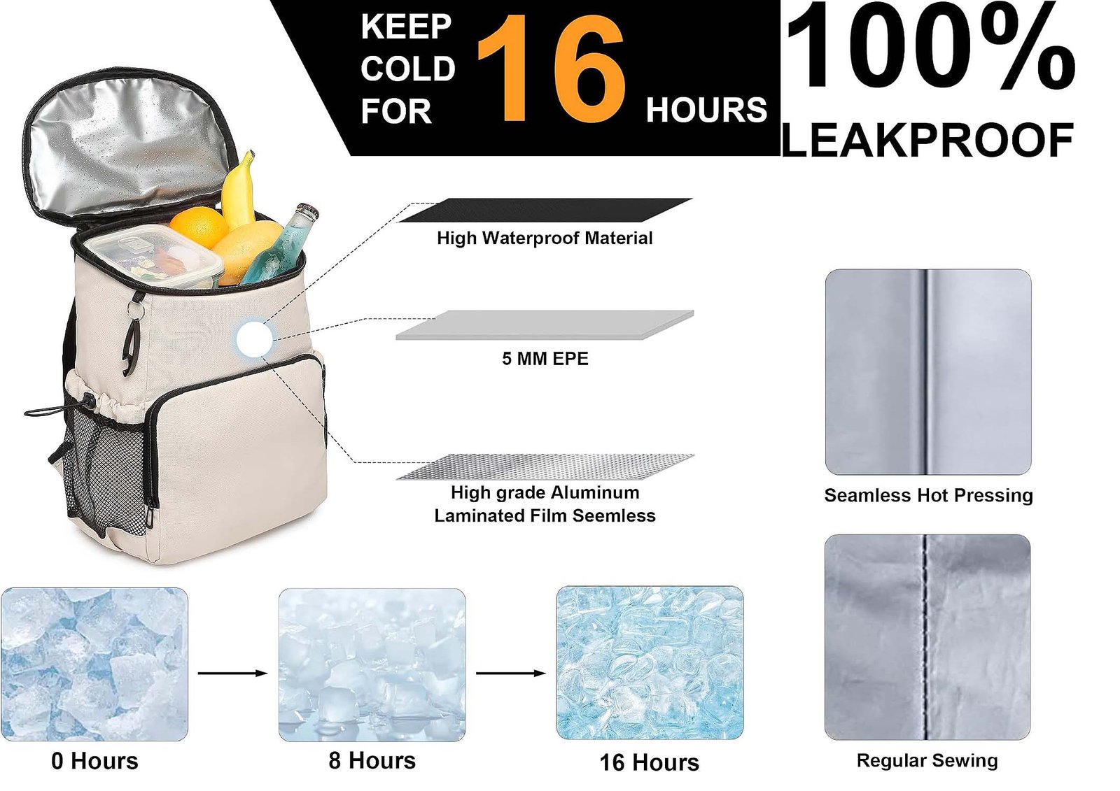 cooler backpack summer insulation