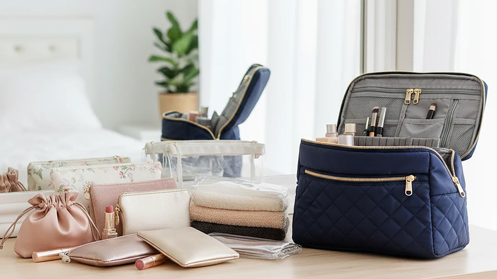 cosmetic bag size for travel retail