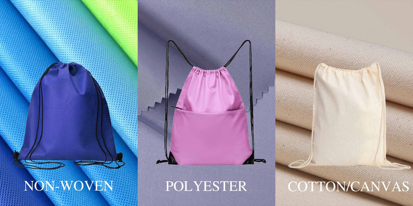 best fabric for bulk drawstring bags