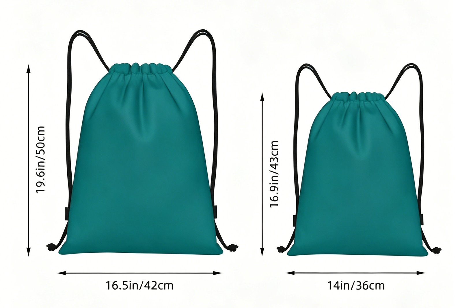 practical drawstring bag size