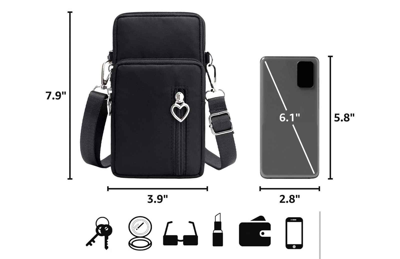 phone bag size guide