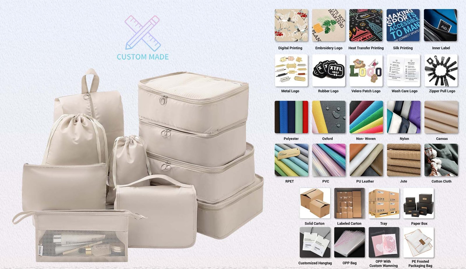 custom travel organizer sets