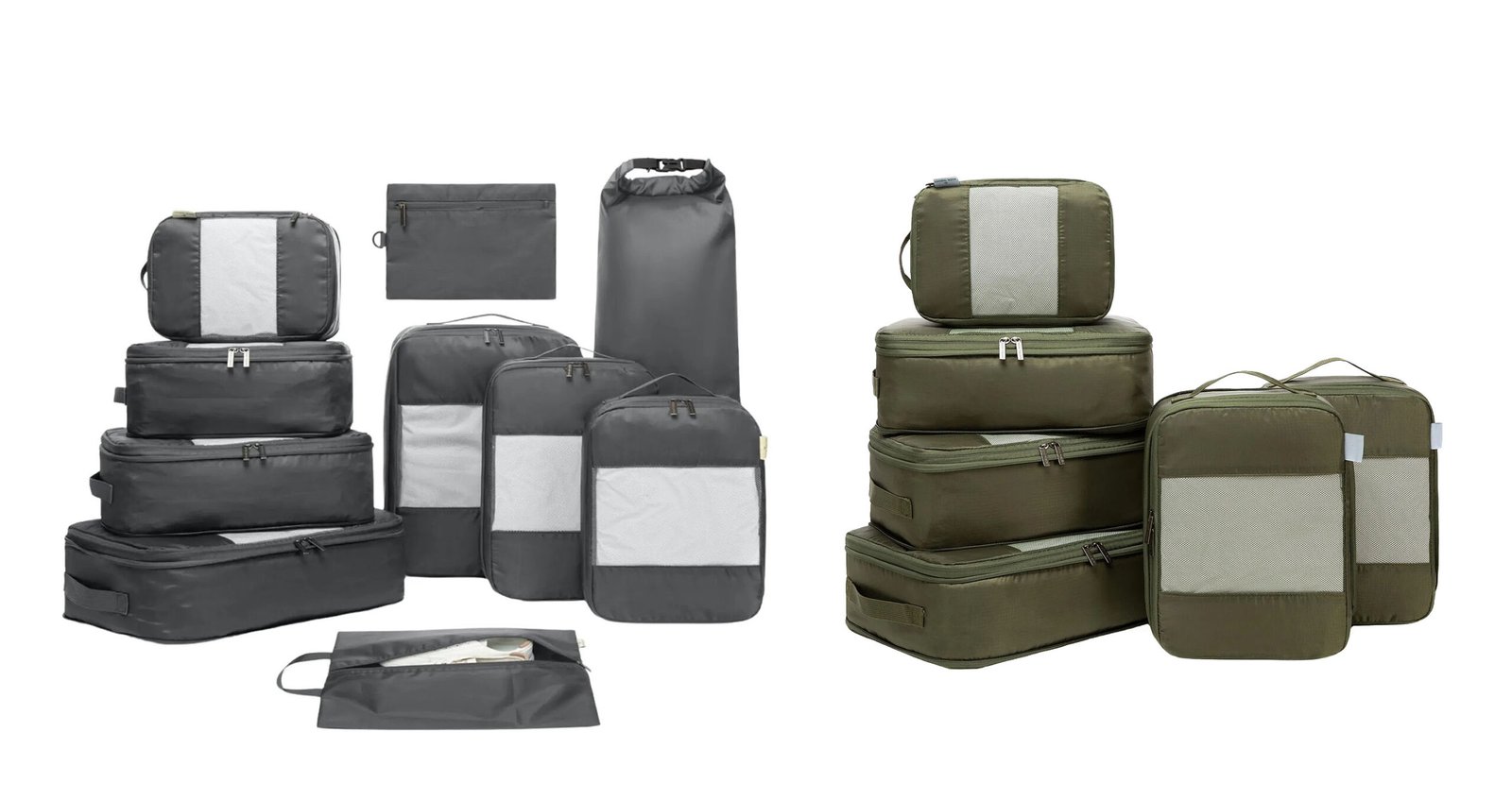 retail compression packing cube set sizes