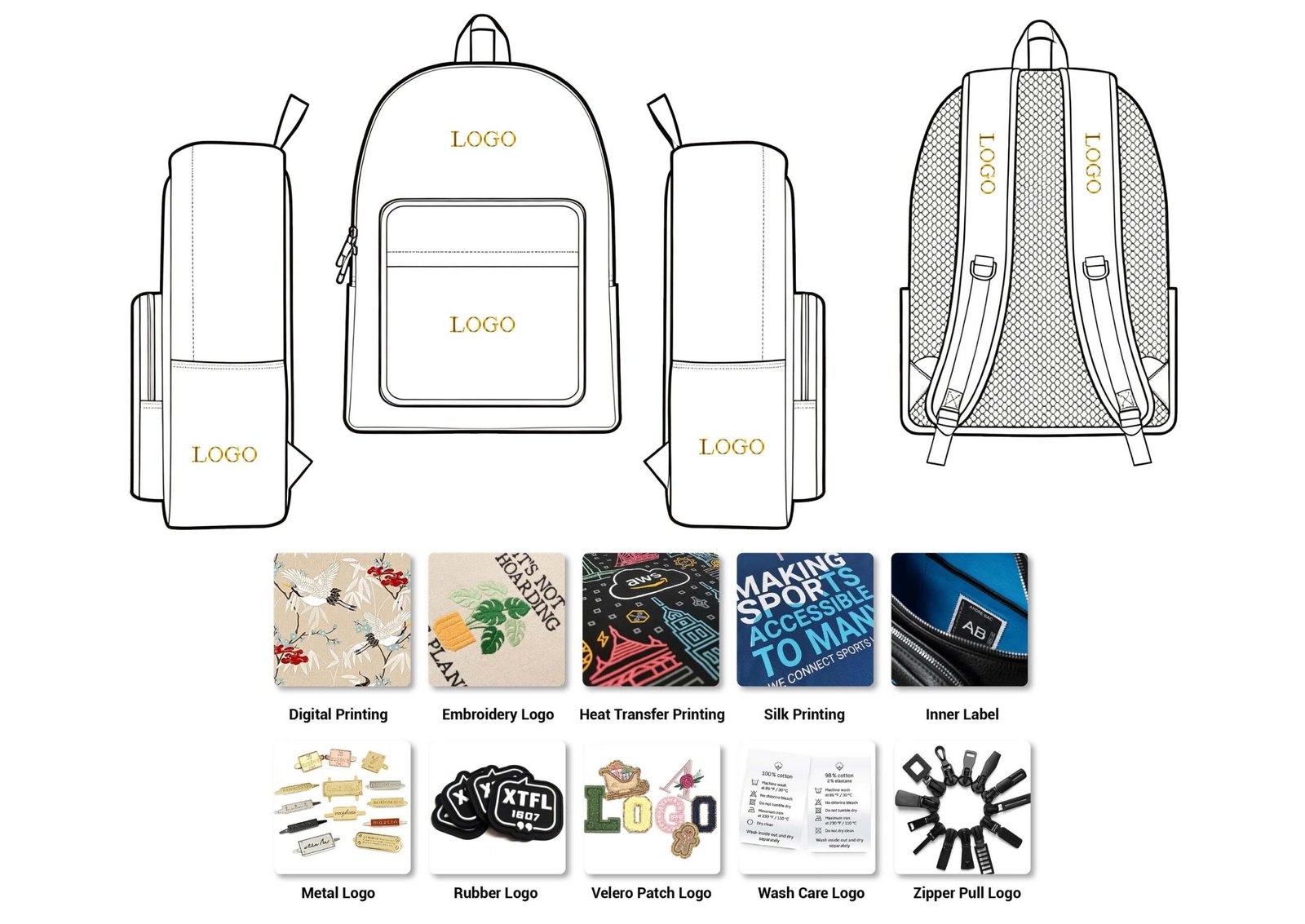 branding options for lightweight daypacks
