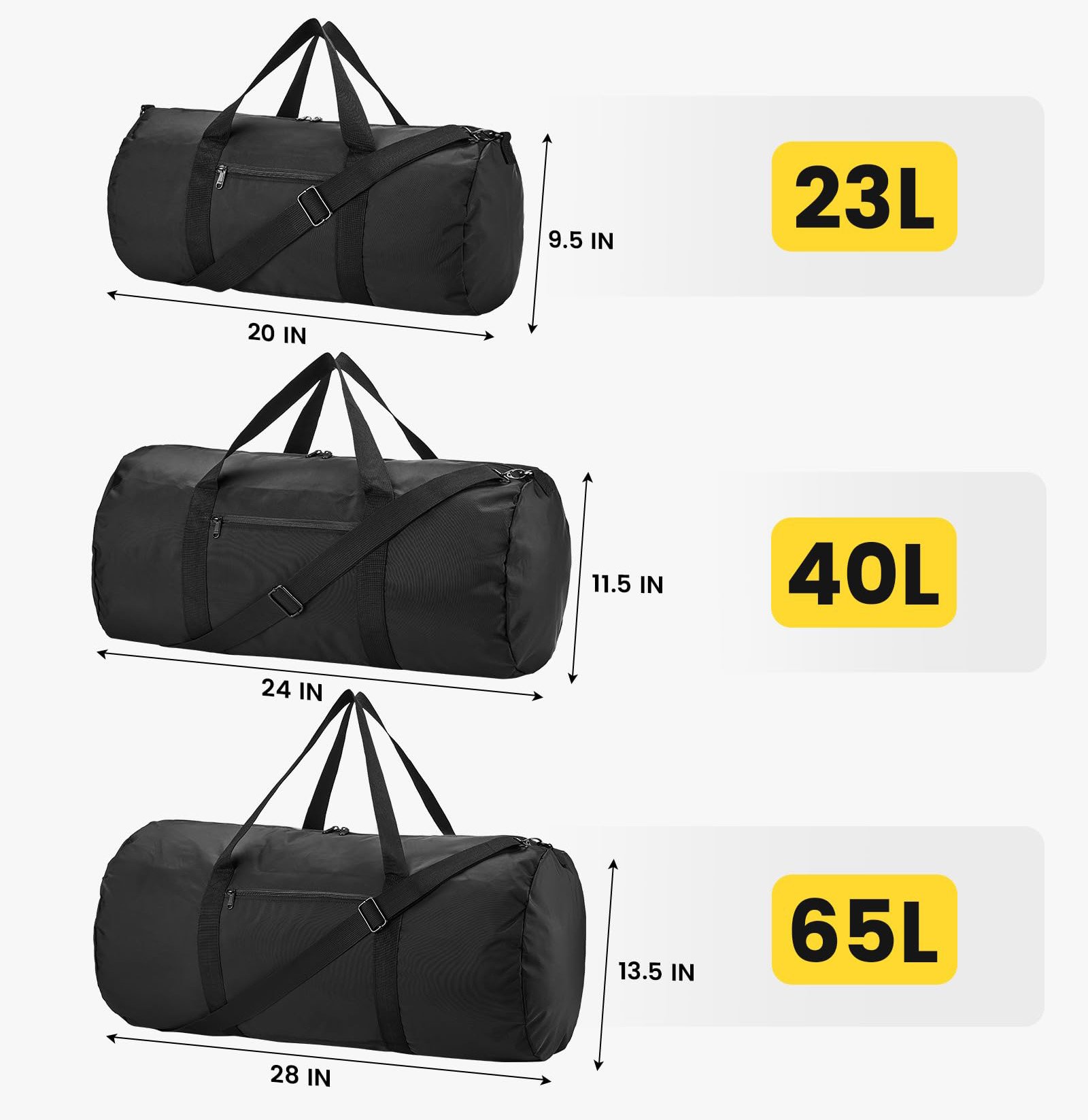 duffle bag capacity guide