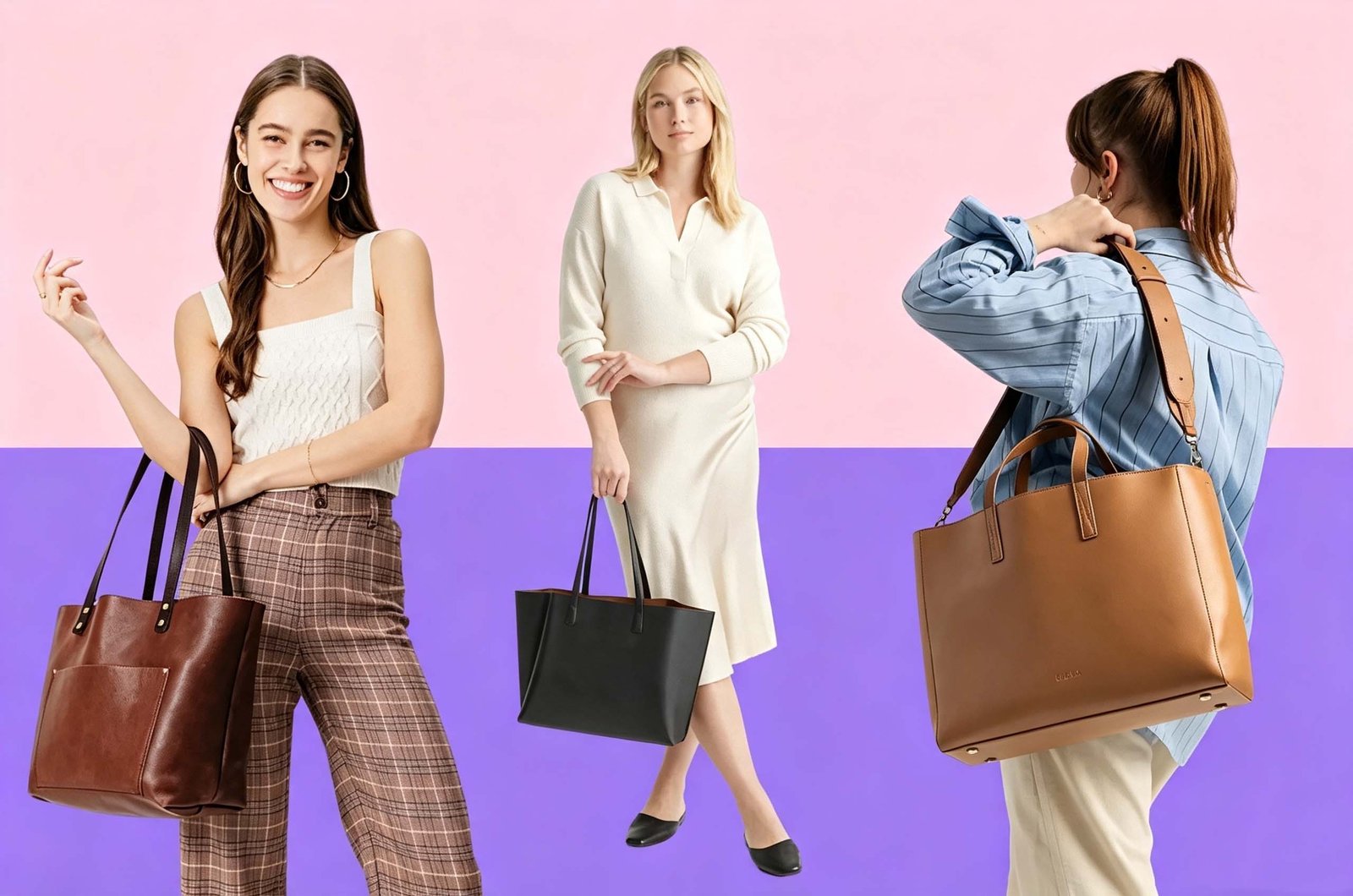 structured work tote for private label buyers and office use