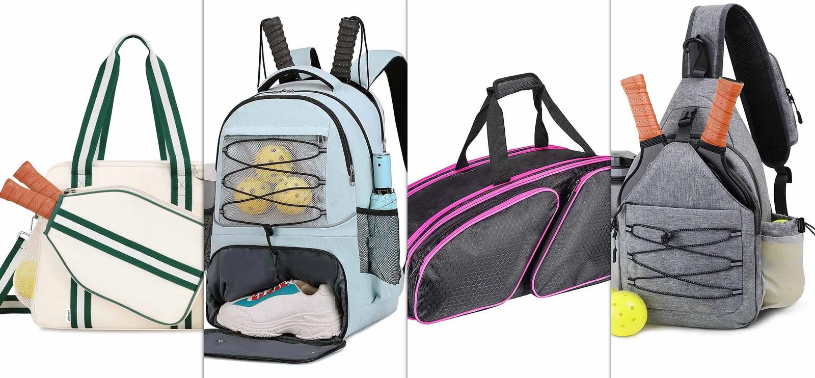 pickleball bag styles backpack tote sling tournament retail