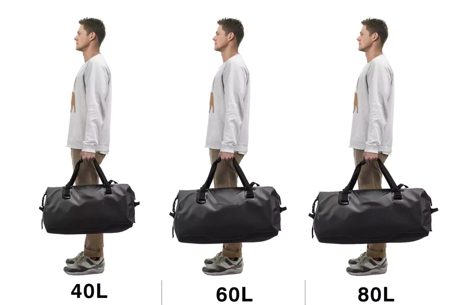 XL weekend duffle bags capacity for weekend travel