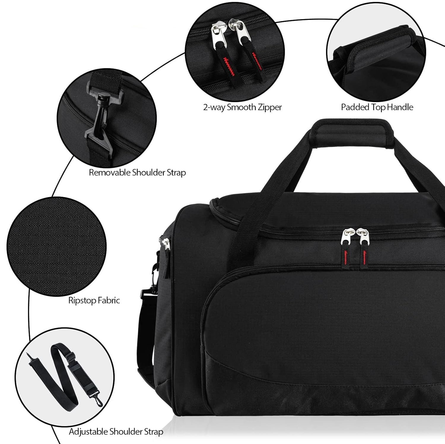XL weekend duffle bags carry comfort and strap design