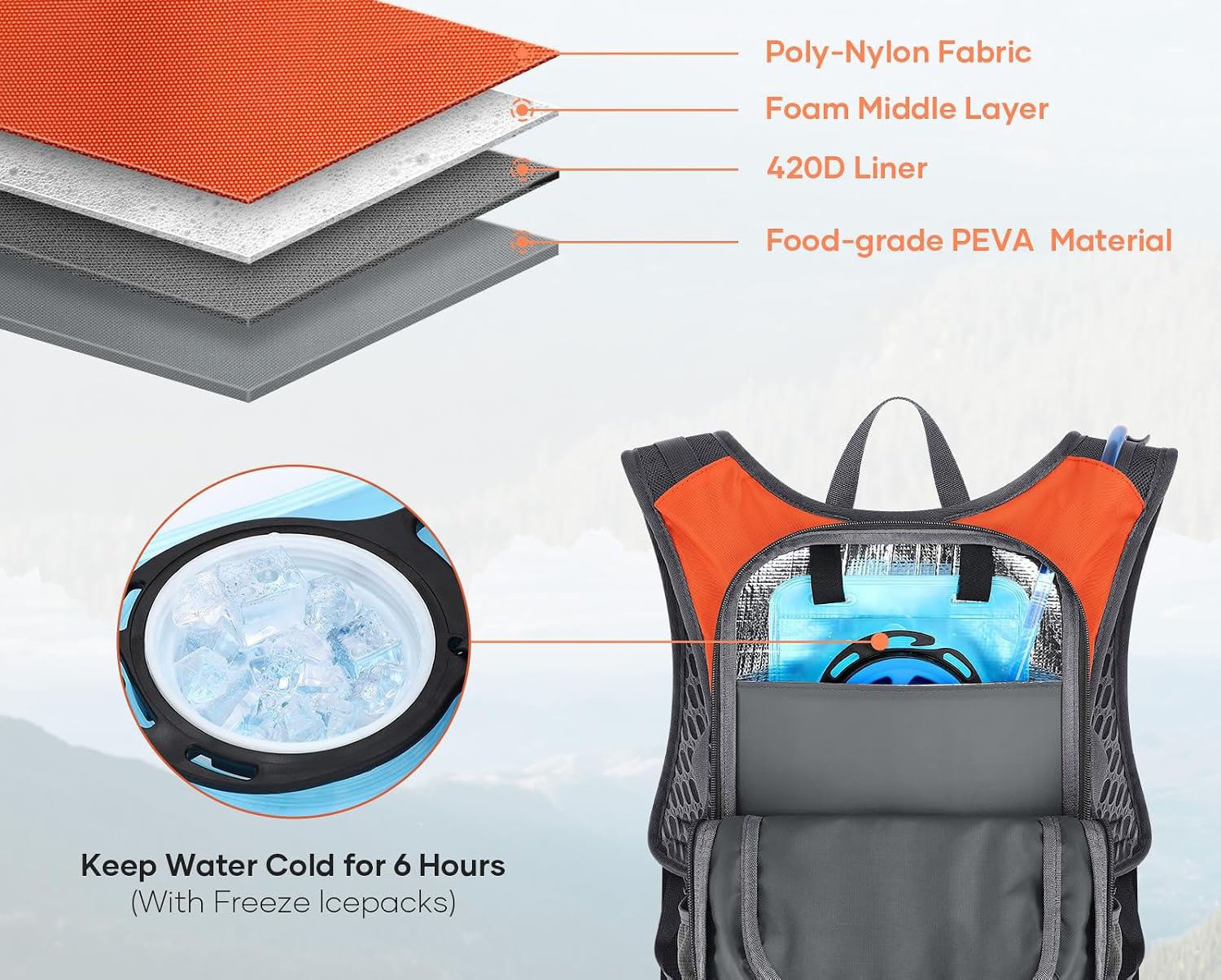 lightweight hydration sports backpacks materials and comfort design