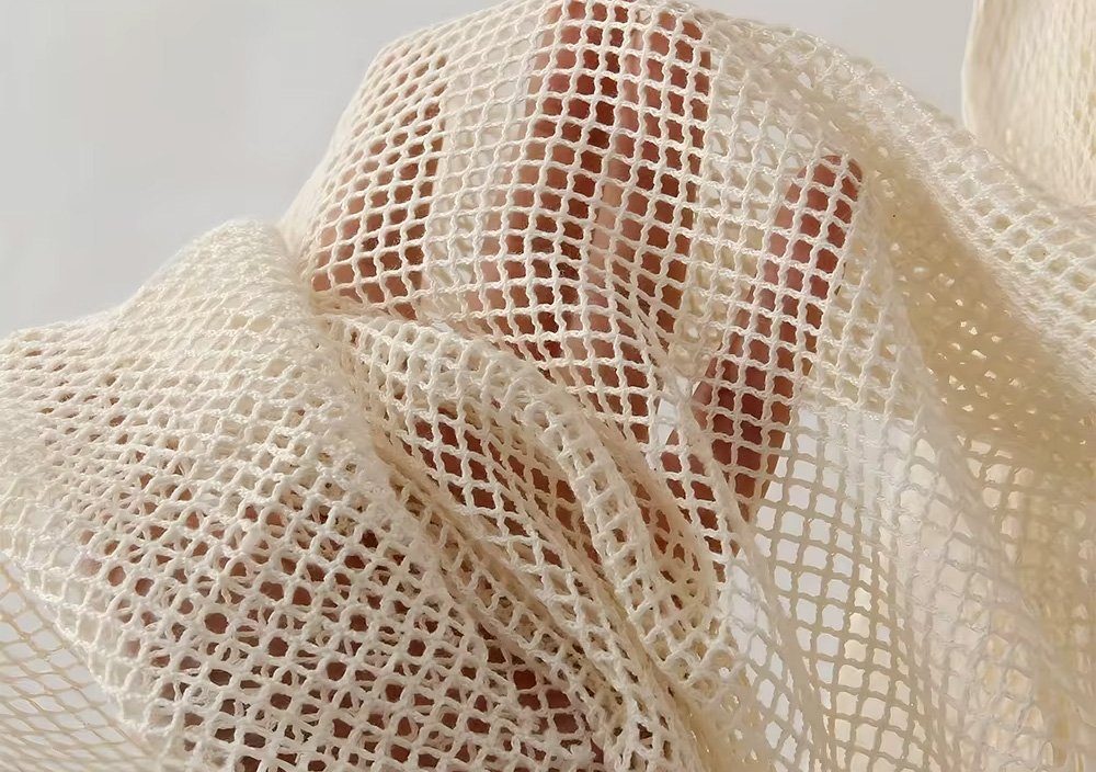 mesh material options for reusable produce mesh bags