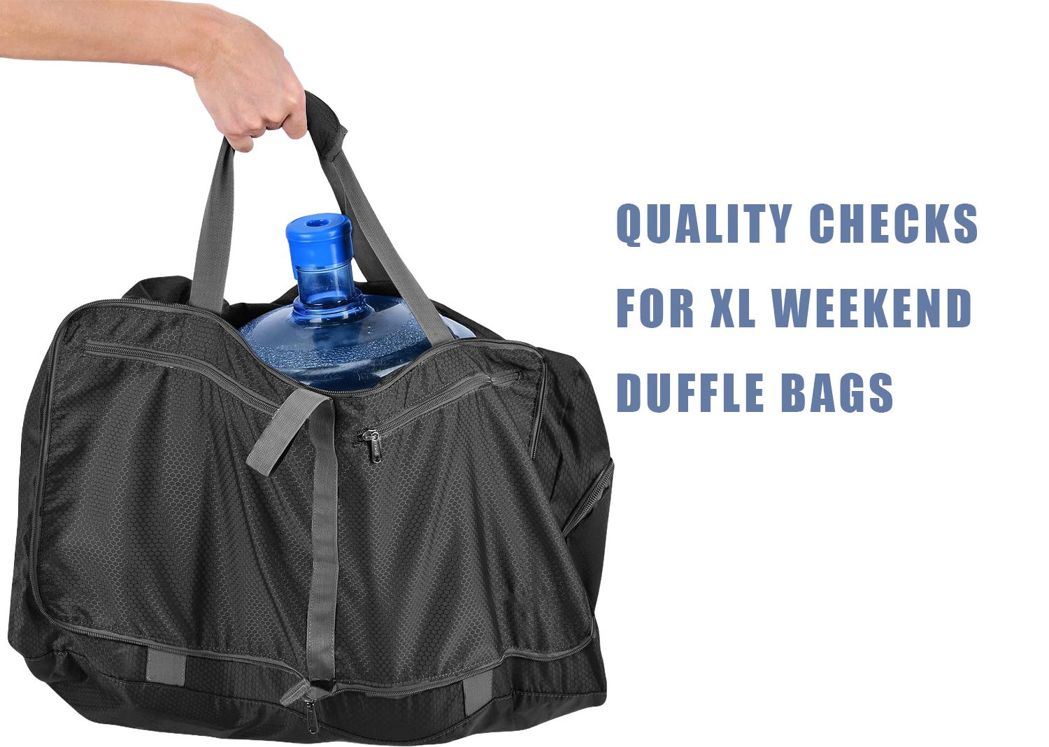 XL weekend duffle bags quality inspection checklist
