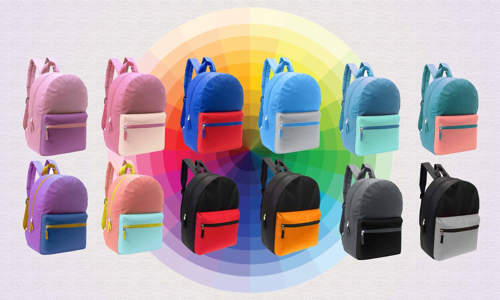 school backpacks in trend colors with original custom graphics