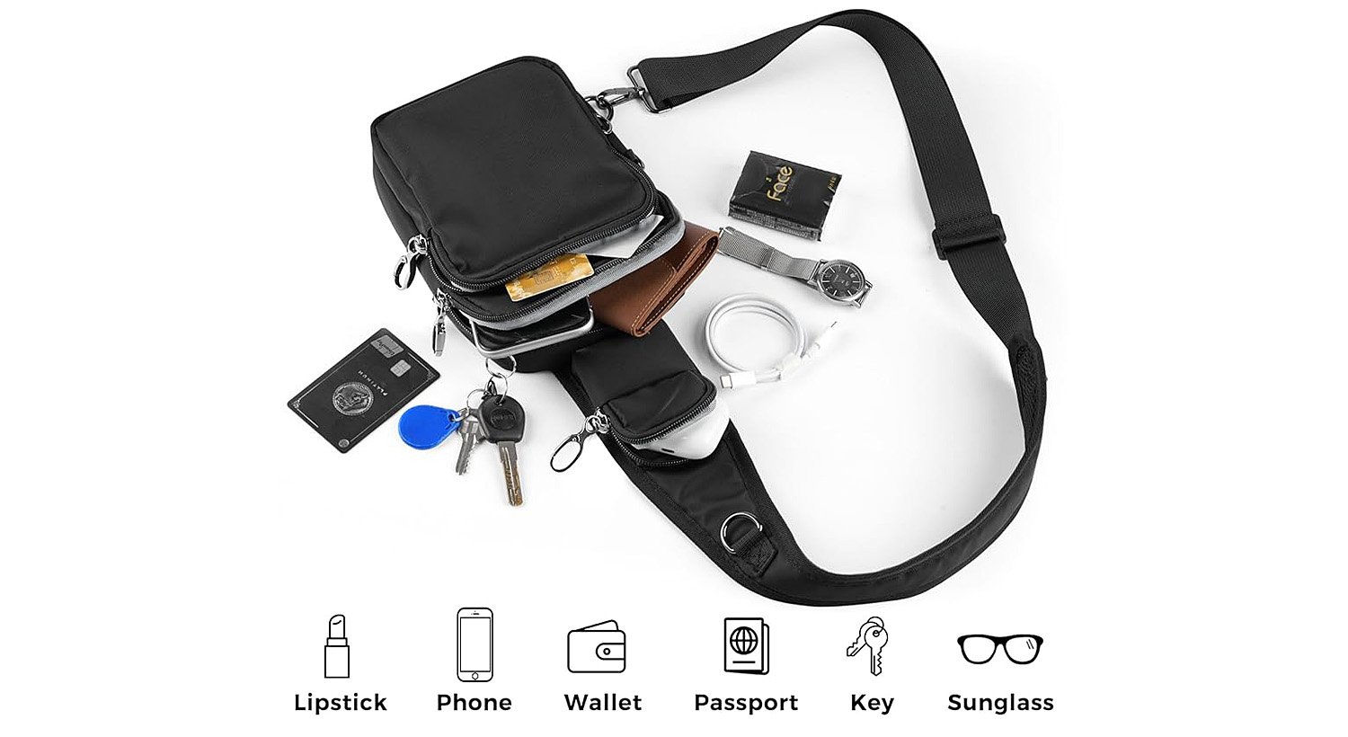 crossbody organizer bags fitting travel essentials