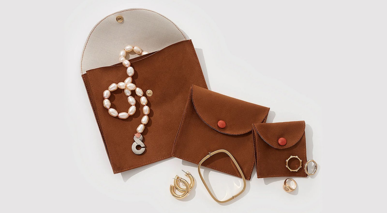 travel jewelry organizer bag with custom compartments