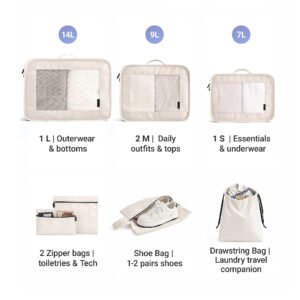 8-Piece Travel Packing Cube Set